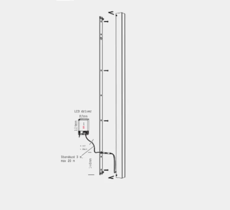Applique ou plafonnier, LED40 Fix, chêne, LED, 3000K, 1063lm, L130cm, H4cm - Tunto