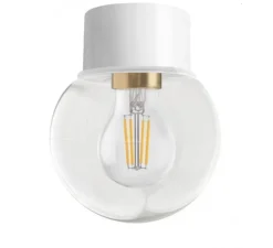 Applique ou plafonnier, light.131, avec glass012, blanc, Ø12,5cm, H15,9cm - Zangra