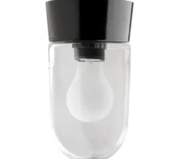 Plafonnier & Spot|Applique*Zangra Applique ou plafonnier, light.072, avec glass004, , Ø10cm, H19cm - noir