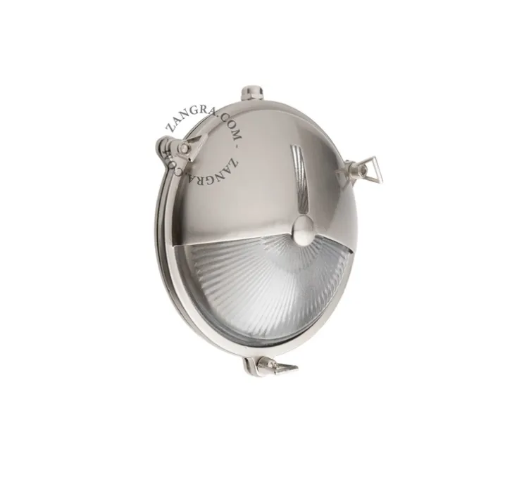 Applique ou plafonnier, light.o.069, laiton nickelé, IP64, Ø20cm, H20cm - Zangra