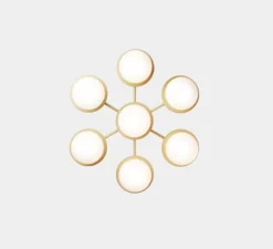 Plafonnier & Spot|Applique*Nuura Applique ou plafonnier, Liila Star, , L48,6cm, H54cm - laiton, verre opalin