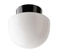 Applique|Plafonnier & Spot*Zangra Applique ou plafonnier, light.072, avec glass021, blanc & noir, Ø16,5cm, H15cm - blanc & noir