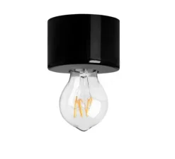 Applique ou plafonnier, light.165, noir, Ø8,5cm, H6cm - Zangra