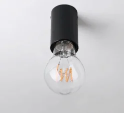 Applique ou plafonnier, light.030 mini, noir brillant, Ø4,5cm, H7cm - Zangra