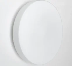 Applique ou plafonnier, Light.o.124, verre soufflé blanc, IP44, L36cm, H8cm - Zangra