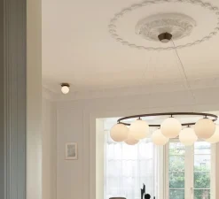 Plafonnier & Spot|Applique*Nuura Applique ou plafonnier, Liila 1 small, , IP44, Ø14cm, H14,9cm - bronze, verre opal