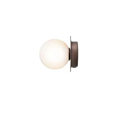 Plafonnier & Spot|Applique*Nuura Applique ou plafonnier, Liila 1 small, , IP44, Ø14cm, H14,9cm - bronze, verre opal