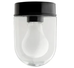 Plafonnier & Spot|Applique*Zangra Applique ou plafonnier, light.059, avec glass008, , Ø9,5cm, H14cm - noir