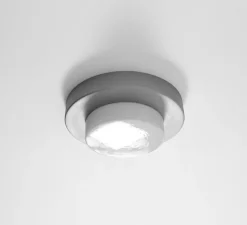 Plafonnier & Spot|Applique*Eno Studio Applique ou plafonnier, Lia, , IP44, Ø30cm, H9,5cm - argent et blanc