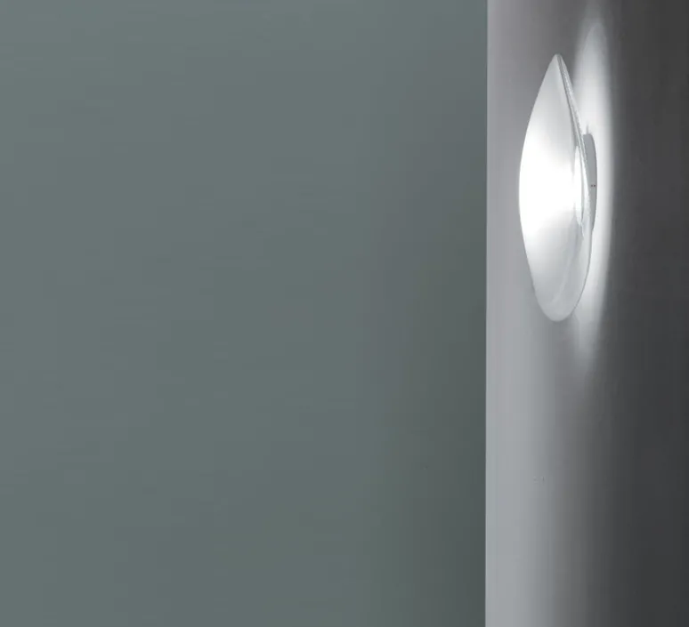 Plafonnier & Spot|Applique*Fabbian Applique ou plafonnier, Loop F35, , IP40, LED, dim, 3000K, lm, Ø45cm, H11,5cm - transparent, blanc