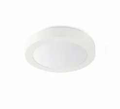 Applique ou plafonnier, LOGOS 1, blanc, IP44, Ø27cm, H9cm - Faro