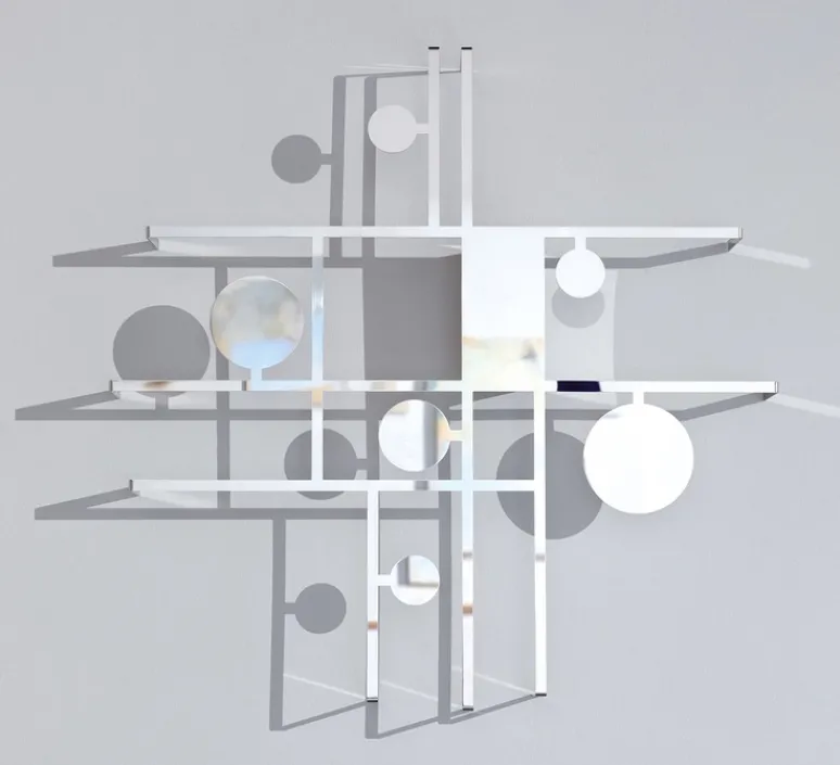 Plafonnier & Spot|Applique*Axolight Applique ou plafonnier, Manifesto, , LED, dim, 2700K, 2020 lm, Ø61cm, H61cm - Miroir