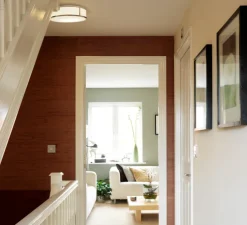 Applique ou plafonnier, Mashiko Round 230, blanc, chrome, IP44, Ø23cm, H8,2cm - Astro