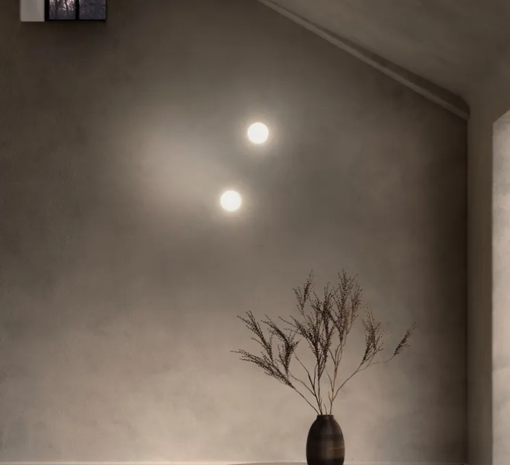 Applique ou plafonnier, Mami, mini, blanc mat, IP44, LED, dim, 2700K, Ø12cm, P7cm - Penta