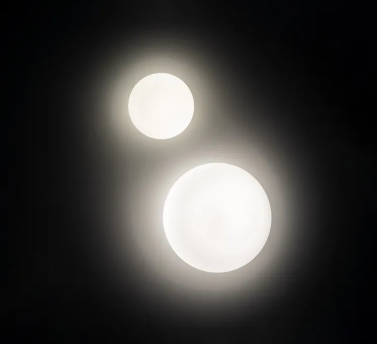 Applique ou plafonnier, Mami, mini, blanc mat, IP44, LED, dim, 2700K, Ø12cm, P7cm - Penta