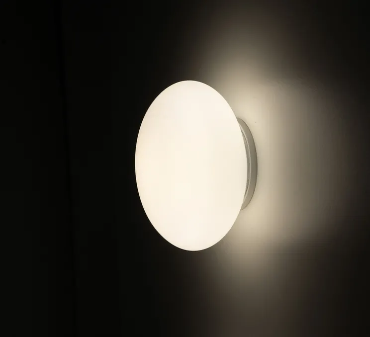 Applique ou plafonnier, Mami, mini, blanc mat, IP44, LED, dim, 2700K, Ø12cm, P7cm - Penta