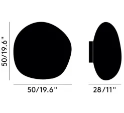 Plafonnier & Spot|Applique*Tom Dixon Applique ou plafonnier, Melt, , LED, dim, 3000k, 800 lm, L50cm, H50cm - chrome argent,