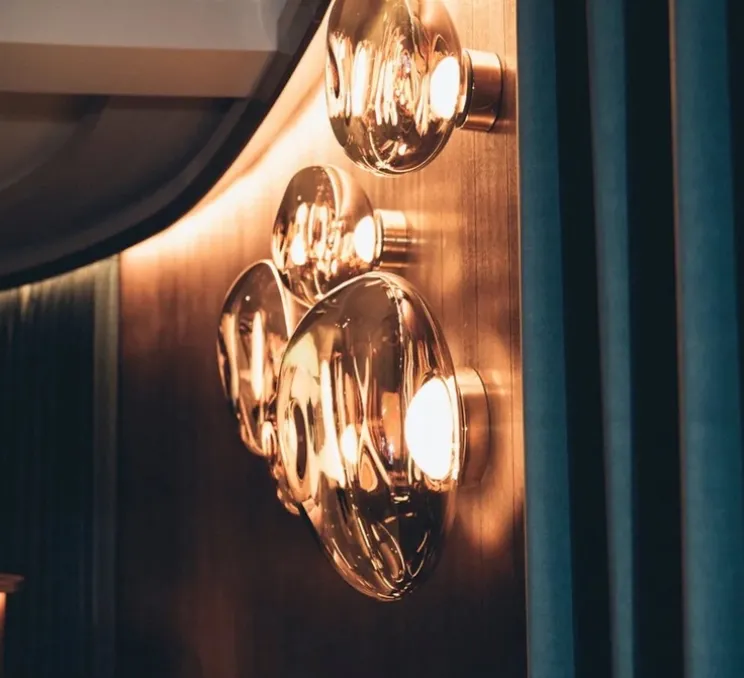 Applique ou plafonnier, Melt Mini, or, LED, dim, 3000k, 800 lm, L30cm, H29cm - Tom Dixon