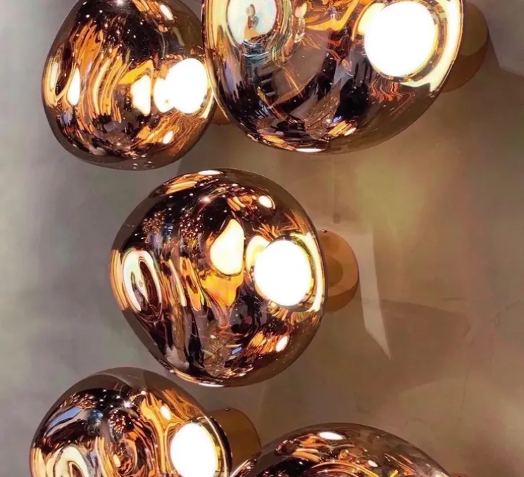 Applique ou plafonnier, Melt Mini, or, LED, dim, 3000k, 800 lm, L30cm, H29cm - Tom Dixon