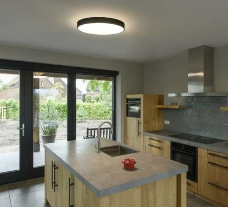 Plafonnier & Spot|Applique*SLV Applique ou plafonnier, MEDO® 60, , IP50, LED, dim, 2700-3000-4000K, 4050-4250-4550 lm, Ø60cm, H9,2cm - noir