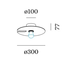 Applique ou plafonnier, Mirro 1.0, or, Ø30cm, H7,7cm - Wever&Ducré