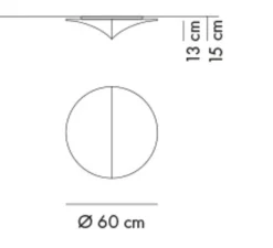 Applique ou plafonnier, Nelly Disque 60, blanc, Ø60cm - Axolight