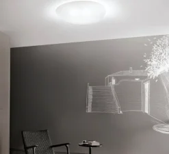 Applique ou plafonnier, Neochic PL G, blanc, L50cm, H16cm - Vistosi