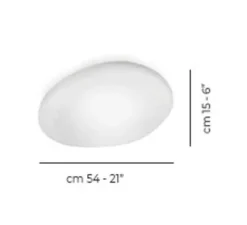 Applique ou plafonnier, Neochic PL R, blanc, L54cm, H15cm - Vistosi