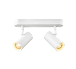 Applique ou plafonnier, Noblo double, blanc, LED, dim, 2700K, 1450 lm, L24cm, H12,7cm - SLV