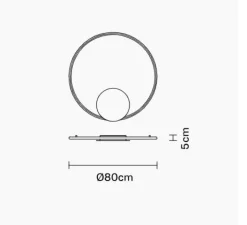 Plafonnier & Spot|Applique*Fabbian Applique ou plafonnier, Olympic F45, , IP40, LED, dim, 2700K, 4475lm lm, Ø80cm, H5cm - blanc