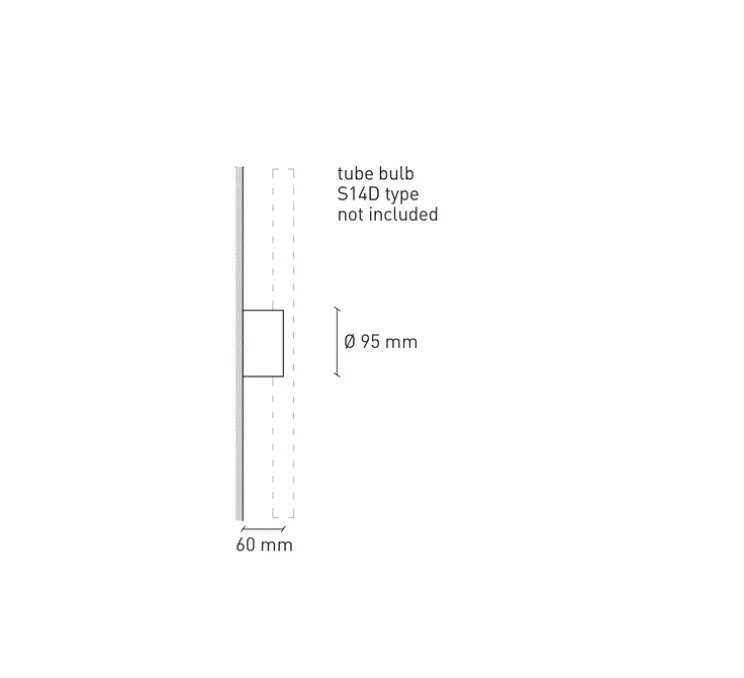 Applique ou plafonnier, Otto, Jaune ambre, Ø9,5cm, H6cm - Plato Design