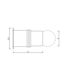 Applique ou plafonnier, Pailla, Eileen Gray, chrome, L8,5cm, H6cm - Classicon