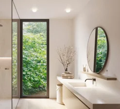 Applique ou plafonnier, Perlez 1.0, blanc, IP44, LED, dim, 2700K, 510 lm, Ø13cm, H7,9cm - Wever&Ducré