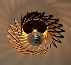 Applique|Plafonnier & Spot*Piatoni Applique ou plafonnier, Pianumayö, , Ø31cm, H17cm - bois de bouleau noir