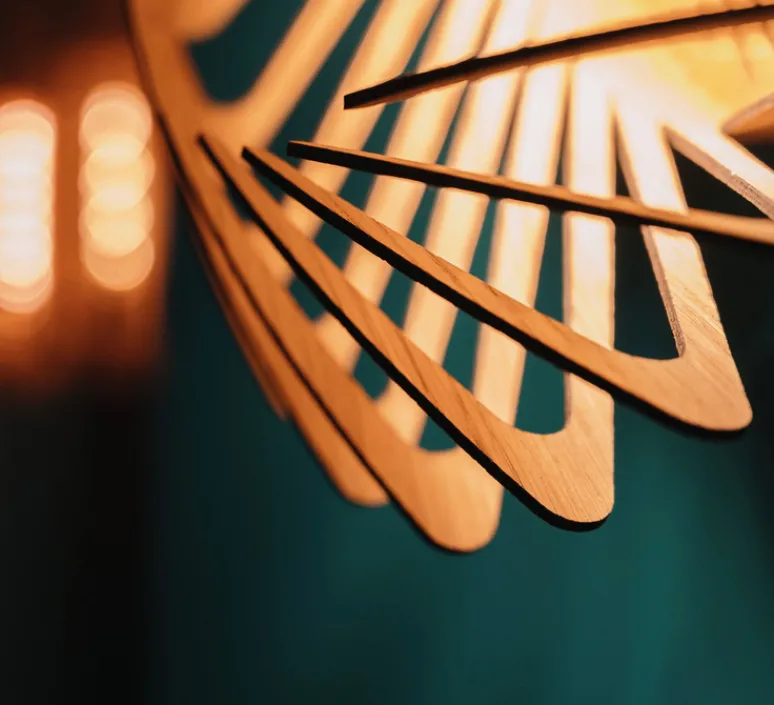 Applique|Plafonnier & Spot*Piatoni Applique ou plafonnier, Pianumayö, , Ø31cm, H17cm - bois de bouleau noir