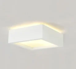 Plafonnier & Spot|Applique*SLV Applique ou plafonnier, Plastra 104, , Ø25cm, H9,5cm - blanc