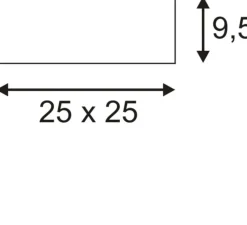 Plafonnier & Spot|Applique*SLV Applique ou plafonnier, Plastra 104, , Ø25cm, H9,5cm - blanc