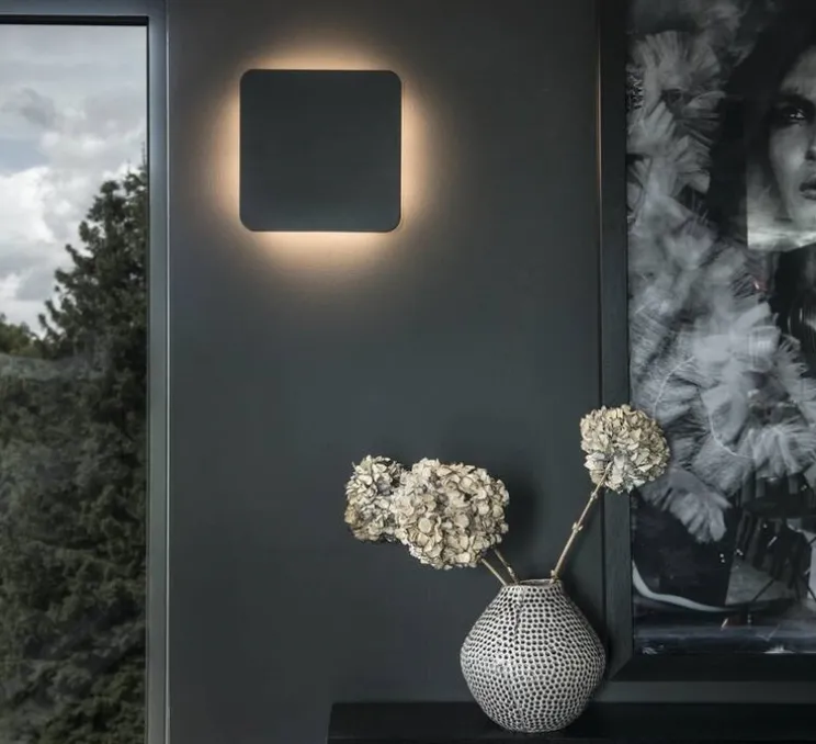 Applique ou plafonnier, Plastra square, prêt à peindre, blanc, LED, 3000K, 650 lm, L30cm, H30cm - SLV