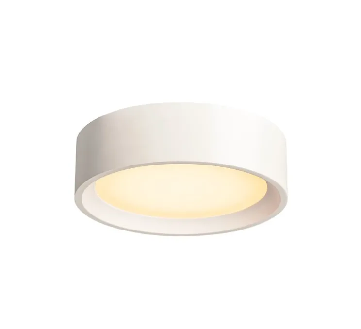 Applique ou plafonnier, Plastra, prêt à peindre, blanc, LED, 3000K, 990lm, Ø25cm, H7cm - SLV