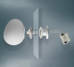 Plafonnier & Spot|Applique*Foscarini Applique ou plafonnier pour miroir, Gregg Piccola, blanc, IP44, L13cm, H12cm - miroir, blanc