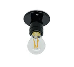 Plafonnier & Spot|Applique*Zangra Applique ou plafonnier, porcelaine, , encastrable, Ø10cm, H7cm noir