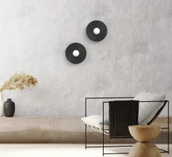 Plafonnier & Spot*Robin Applique ou plafonnier, Randa Mono, , Ø25cm, H10cm - noir mat