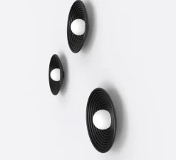 Applique ou plafonnier, Randa Mono, noir mat, Ø25cm, H10cm - Robin