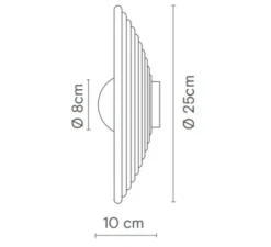 Applique ou plafonnier, Randa Mono, noir mat, Ø25cm, H10cm - Robin