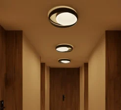 Applique ou plafonnier, Ring C45 , noir, Ø45cm, H11cm - B.lux