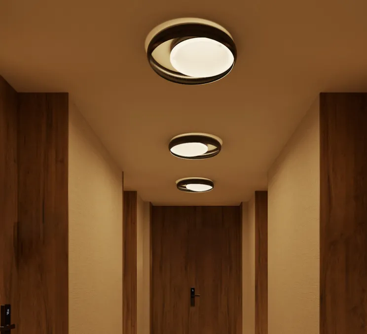 Applique ou plafonnier, Ring C45 , noir, Ø45cm, H11cm - B.lux