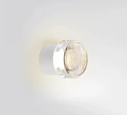 Applique|Plafonnier & Spot*Marset Applique ou plafonnier, Roc mini, , IP65, LED, 2700K, 291lm, Ø8,5cm - transparent et blanc