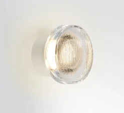 Applique|Plafonnier & Spot*Marset Applique ou plafonnier, Roc, , IP65, LED, 2700K, 928lm, Ø14cm - transparent et blanc