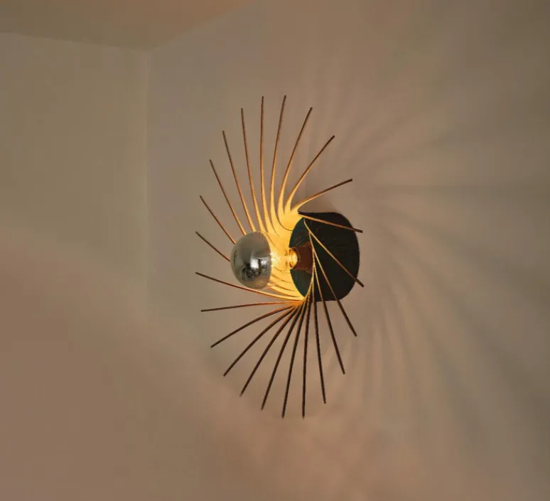 Applique|Plafonnier & Spot*Piatoni Applique ou plafonnier, Sanpedrö, , Ø56cm, H13,5cm - bois de bouleau noir