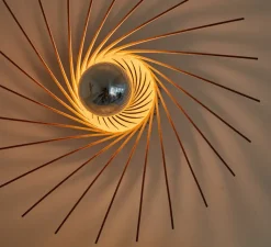 Applique|Plafonnier & Spot*Piatoni Applique ou plafonnier, Sanpedrö, , Ø56cm, H13,5cm - bois de bouleau noir